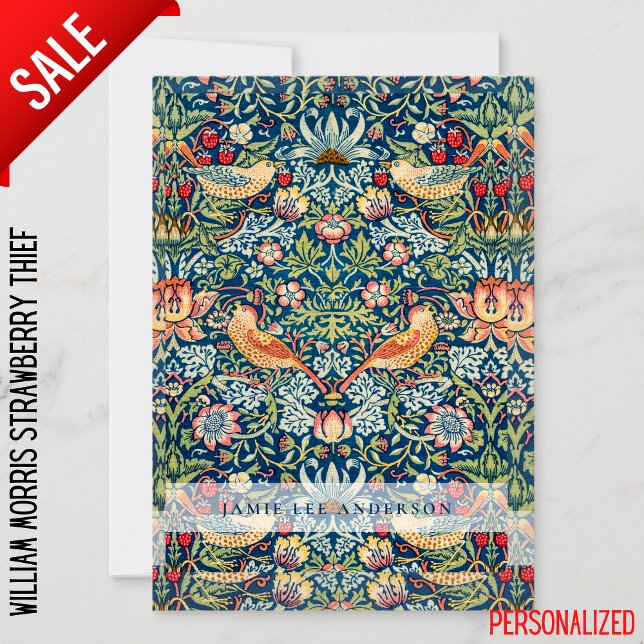 Invitation Motif William Morris Birds de marque personnalisée (Créateur téléchargé)