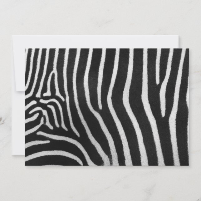 Invitation Motif Zebra (Devant)