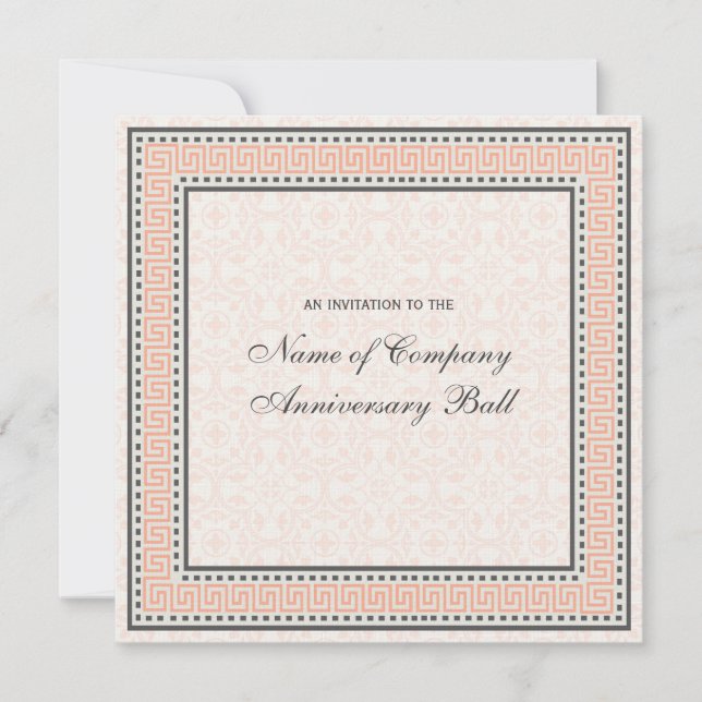 Invitation Motifs et frontières 1 Bal pour l'anniversaire de  (Devant)