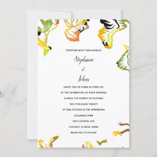Invitation Motifs floraux printemps été automne Boho Mariage
