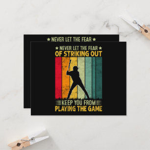 Invitation Motivation de joueur de baseball