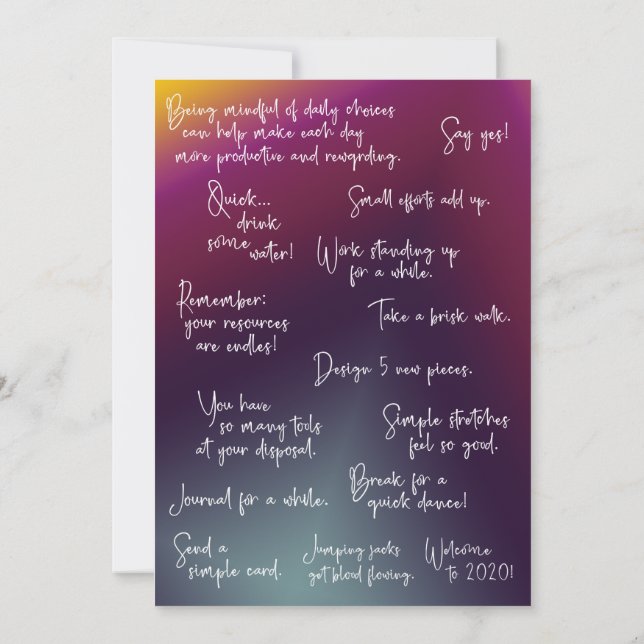 Invitation Motivation personnalisée (Dos)