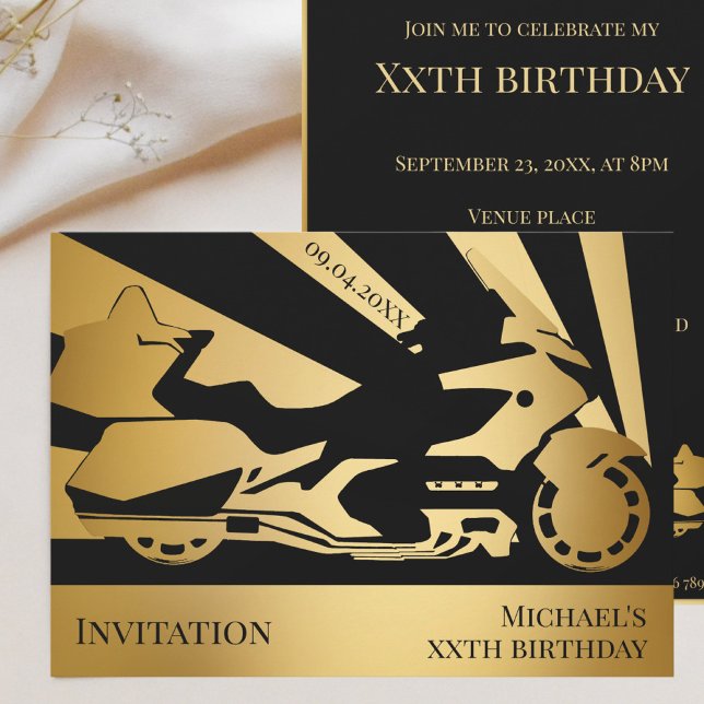 Invitation Moto-thème anniversaire ou tout événement Invitati (Créateur téléchargé)