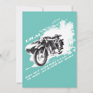 Invitation Moto Ural Avec Sidecar N'A Pas Peur De La Souris