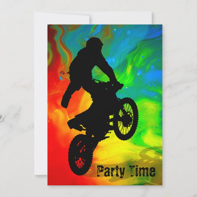 Invitation Motocross solaire de fusion (Devant)