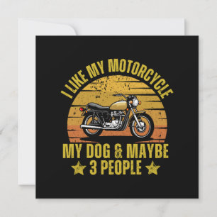 Invitation Motocyclette de chien