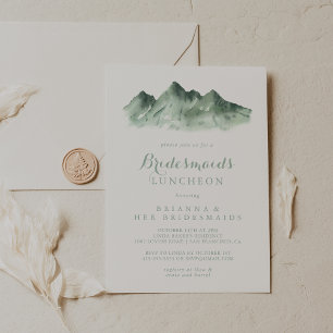 Invitation Mountain Country Bridesmaids Luncheon Douche