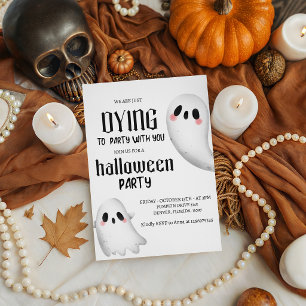 Invitation Mourir pour faire la fête avec vous, joli fantôme