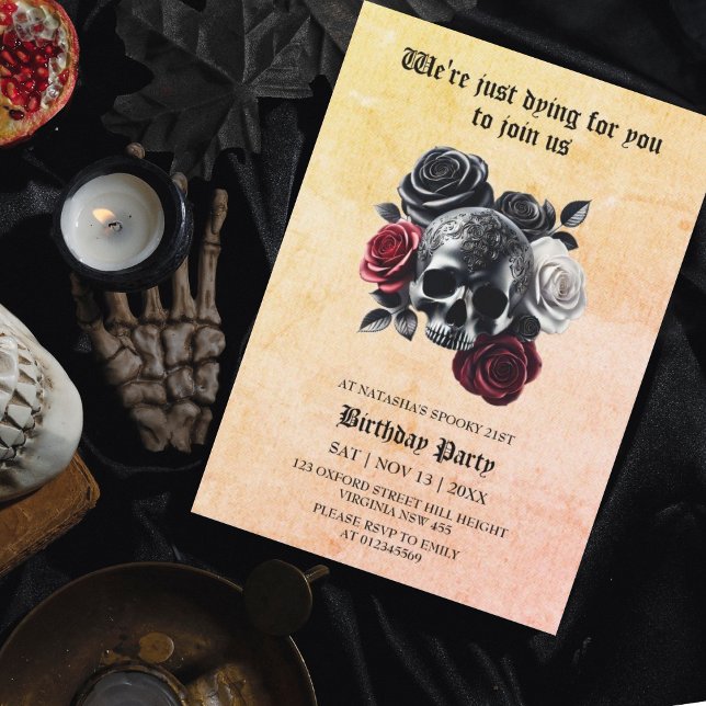 Invitation Mourir Pour Vous De Rejoindre Adulte Halloween Ann (Créateur téléchargé)