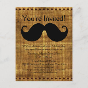 Invitation Moustache de campagne