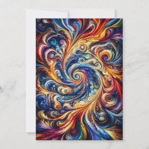 Invitation Mouvement coloré Art Abstrait