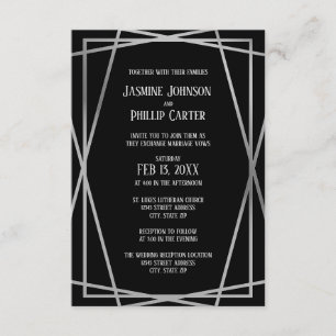 Invitation Moyenne Moyenne Conception de B&G - 3x5 Mariage/In