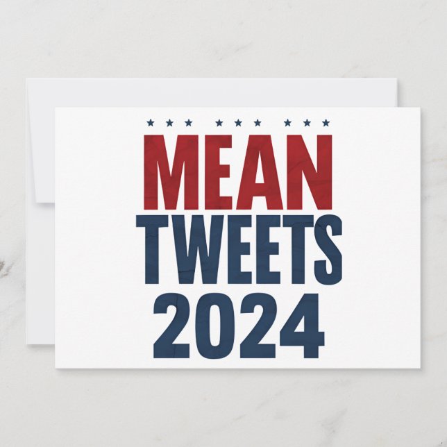 Invitation Moyenne Tweets 2024 Trump élection drôle (Devant)