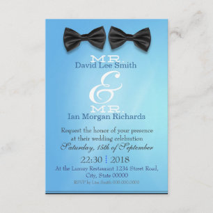 Invitation Mr and Mr with bows