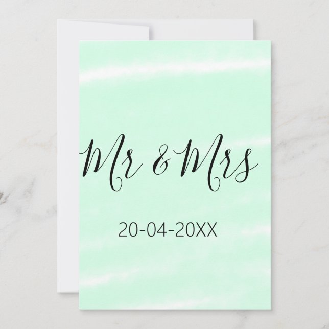 Invitation Mr & Mrs add family name date year wedding favor g (Devant)