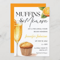 Muffins & Mimosa Fête des mariées orange Brunch