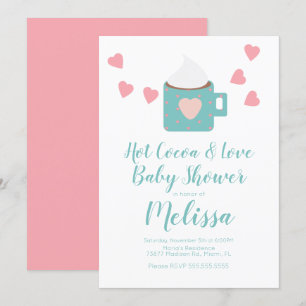 Invitation Mug Campfire de Cocoa de la Saint-Valentin Baby Sh