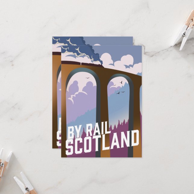 Invitation Mug géant By Rail Scotland (Devant/Arrière en situation)