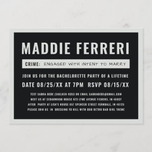 Invitation Mugshot Board Party