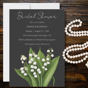 Invitation Muguet sur une Fête de Mariage Noire