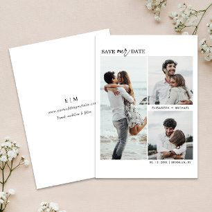 Invitation Multi Photos Modernes Enregistrer Le Mariage Date