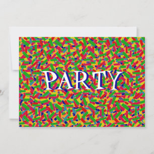 Invitation Multicolor Confetti