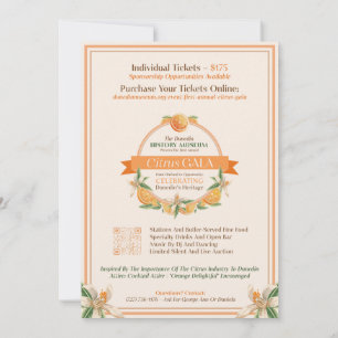 Invitation Musée d'histoire de Dunedin 2025 Gala Citrus