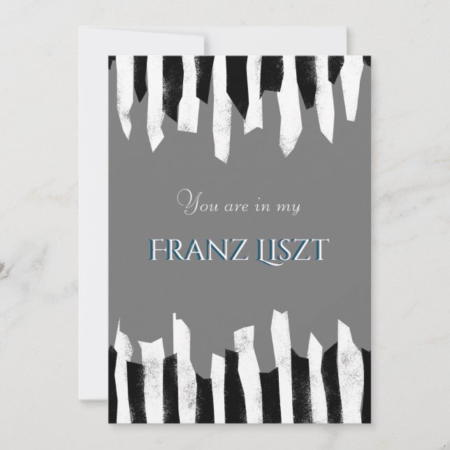 Invitation Music Concert house party Piano abstrait (Devant)