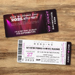 Invitation Music Concert VIP Ticket Et Mariage RSVP<br><div class="desc">Un faire-part de mariage à thème musical sous forme de ticket de concert est une façon amusante et créative de donner le ton pour votre grand jour. Ce billet inclut les noms du couple comme "têtes de affiche", avec la date et le lieu mariages comme détails du concert. Vous pouvez...</div>