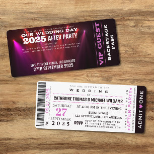 Invitation Music Concert VIP Ticket Et Mariage RSVP