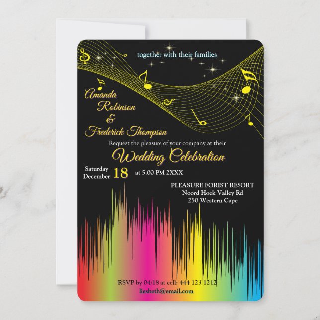 Invitation Music Lovers Celebration Themes (Devant)