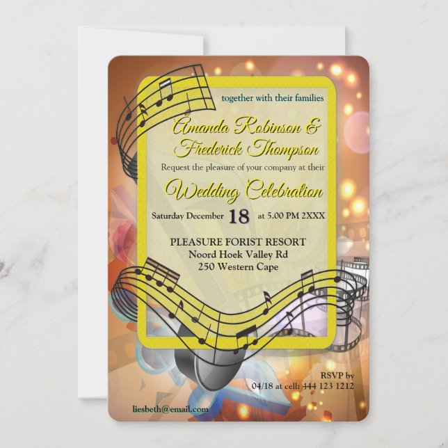 Invitation Music Lovers Celebration Themes (Devant)