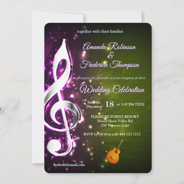 Invitation Music Lovers Celebration Themes (Devant)