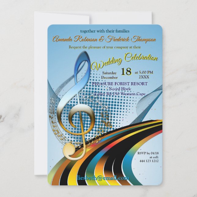 Invitation Music Lovers Celebration Themes (Devant)