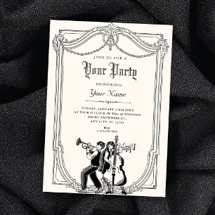 Invitation Musical vintage