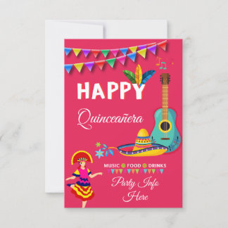 Invitation musicale Quinceañera