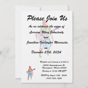 Invitation musicienne de guitare acoustique