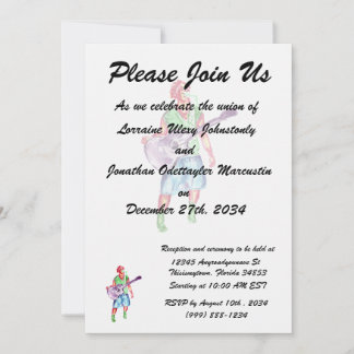 Invitation musicienne de guitare acoustique