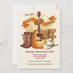 Invitation Musique country
