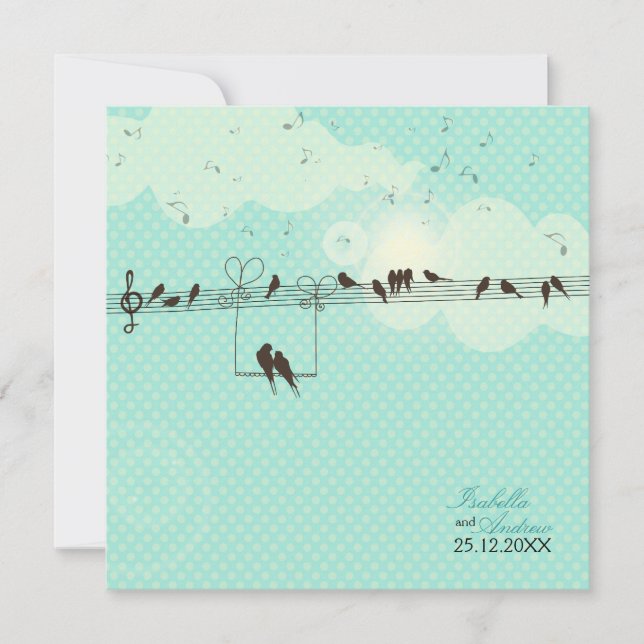 Invitation Musique d'amour (Devant)