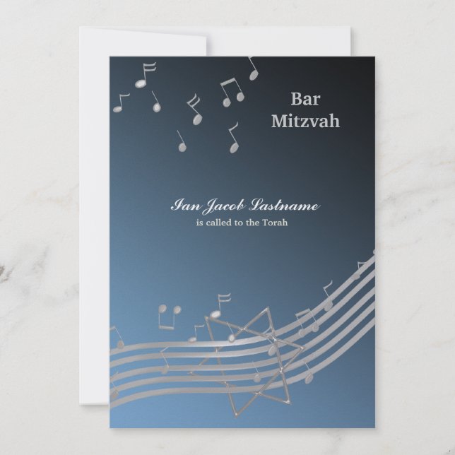 Invitation Musique d'argent dans l'air (Devant)