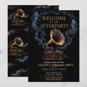 Invitation Musique de fête après Halloween gothique