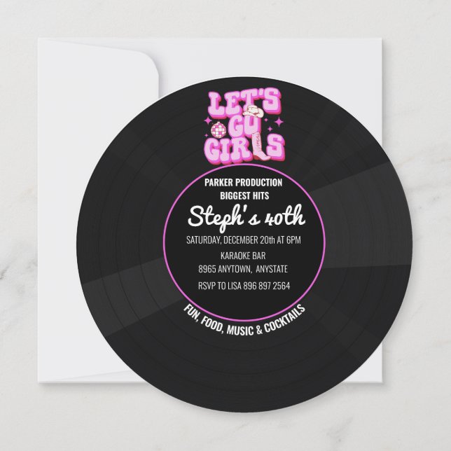 Invitation Musique Enregistrée | Musique Amusante | Bohème Oc (Devant)