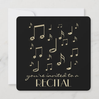 Invitation musique récital fausse or