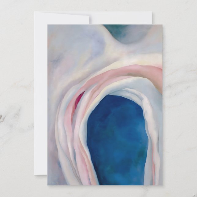 Invitation Musique rose et bleu par O'Keeffe (Devant)