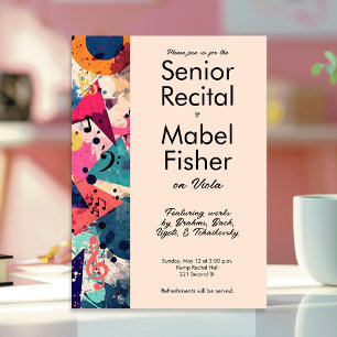 Invitation Musique senior personnalisée Considérant 80 s Insp
