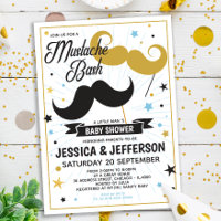 Mustache Bash Garçon bébé Faux Parties scintillant