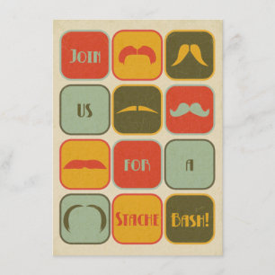 Invitation Mustache Mustache 40e anniversaire de fête Invitat