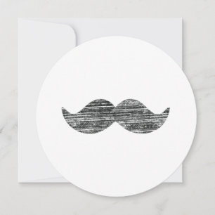 Invitation Mustache noire