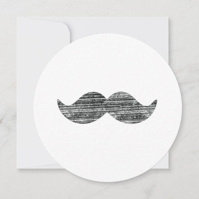 Invitation Mustache noire (Devant)